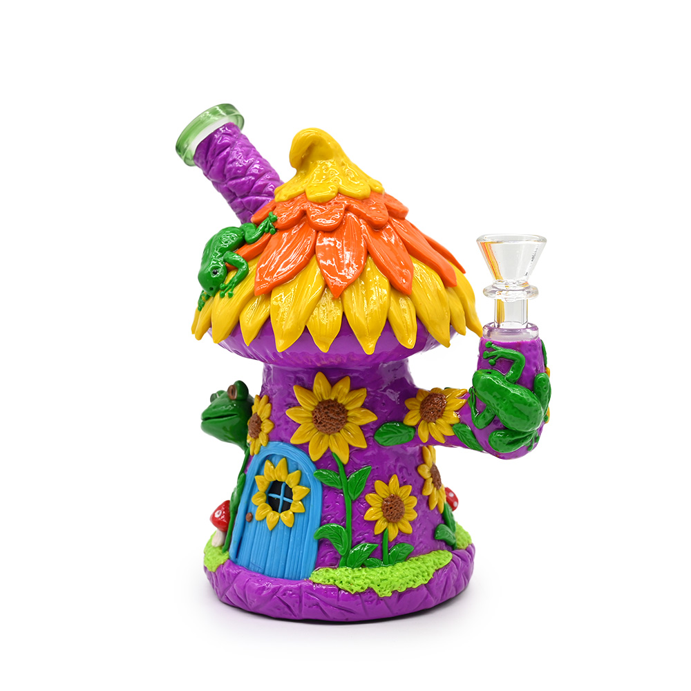 Frog Sunflower House Glass Girazi Percolator Dab Rabs