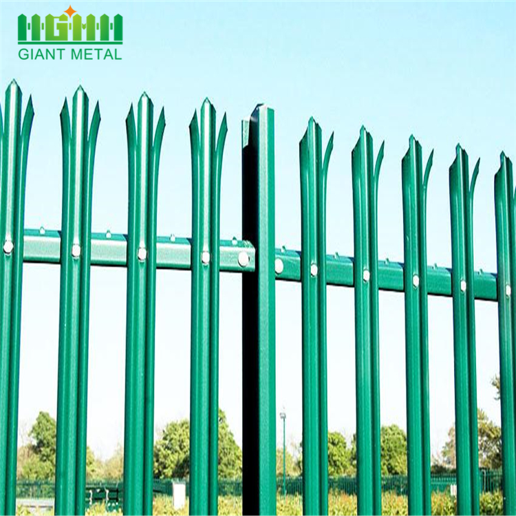 Colorful D Section Steel Palisade fencing