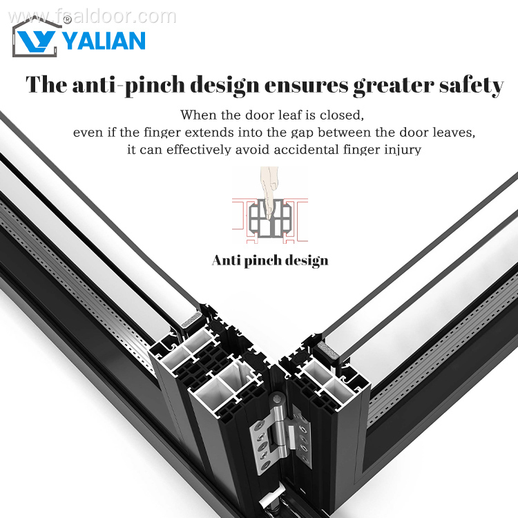 Aluminum Alloy Folding Door Double Temper Glass