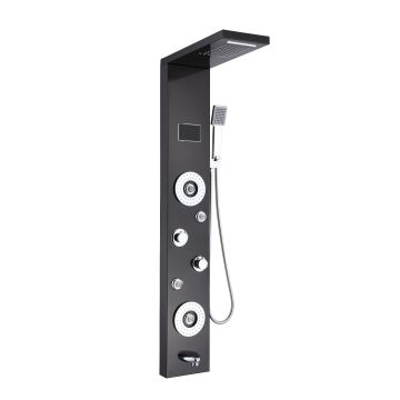 Wall Mounted Shower System: SUS304 Stainless Steel Column Set with Massage Body Jets and Shower Panel for Bathroom