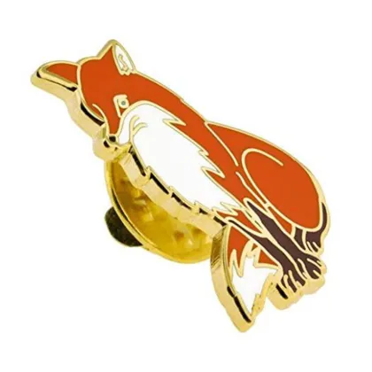 Vixen Arctic Red Fox Animal Enamel Lapel Pin
