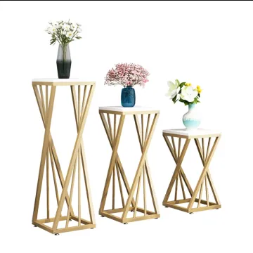 Luxury Metal Flower Display Stands for Living Room Furniture Sets: Modern Pedestal Stands