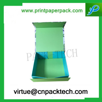 Printed Folding Rigid Cardboard Paper Gift Packing Box with Decorative Design
