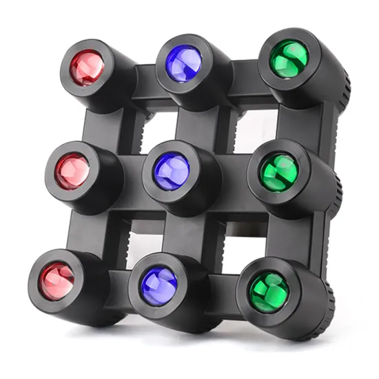 Professional DJ Lighting: 370W RGBW 9 Eyes LED Matrix Spider Beam Light with DMX512 Control