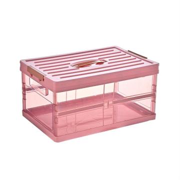 日常使いのプラスチック製折りたたみ収納ボックス