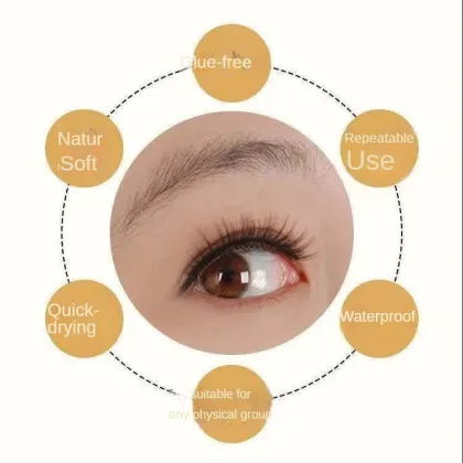 Darkest Black Full Strip Self-Adhesive False Eyelash Trays for Natural Eyelash Extensions