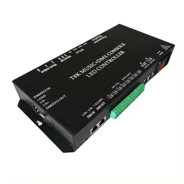 DMX Console Programmable SPI LED Controller for T8K Music - WS2811/WS2812B/SK6812 RGBW LED Strips