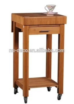 High quality modern wooden kitchen storage trolley