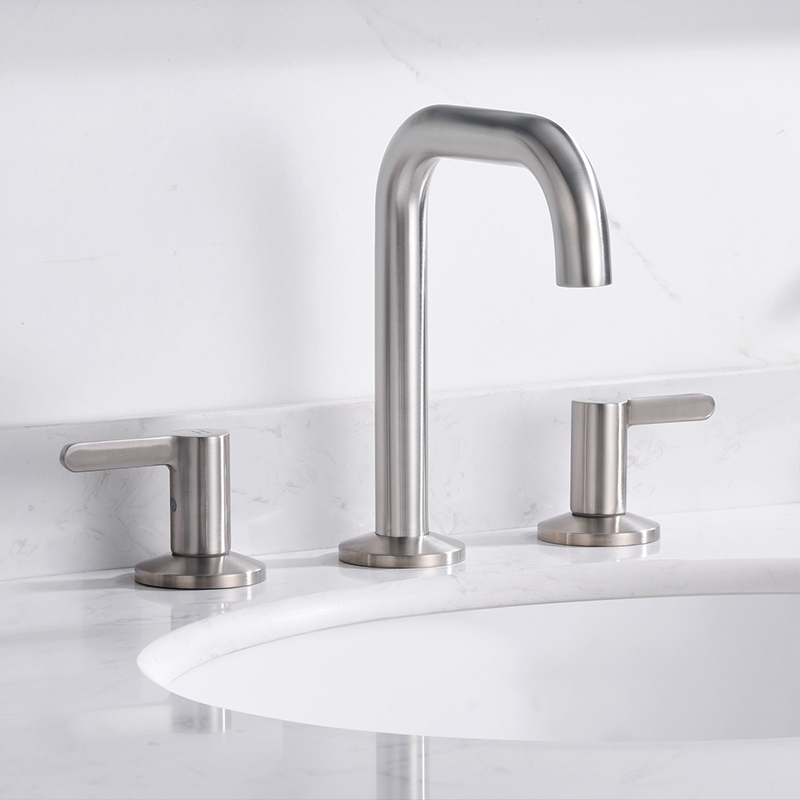 Contemporary Mixers Taps Dual Handle Face Basin Faucet