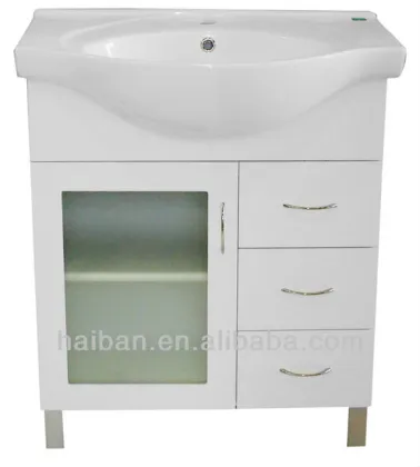 sanitary ware bathroom vanity cabinet glass door