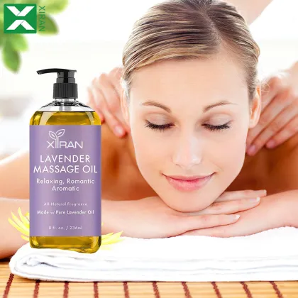 Private Label Lavender Massage Oil: 100% Pure Natural Organic Spa Body Care Essential Oil for Skin Care