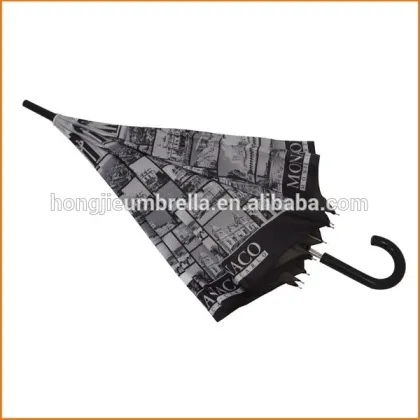 Pongee Material sunscreen printing umbrella Advertising cheap straight automatic umbrella