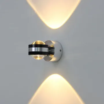 Modern Crystal Wall Sconce Up and Down LED Wall Light Fixture for Bedroom Decor