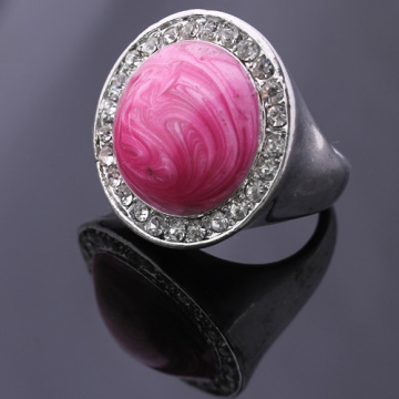 2012 Top Popular Gemstone Ring With Single Red Stone Design