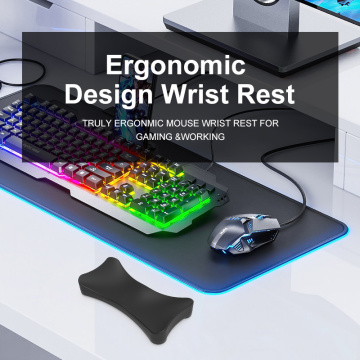 Ergonomische Maus -Handgelenksruhe mit Rollen zum glatten Gleiten - linke Hand