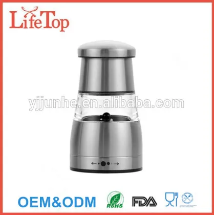 Stainless Steel Manual Salt or Pepper Mills With Adjustable Fineness