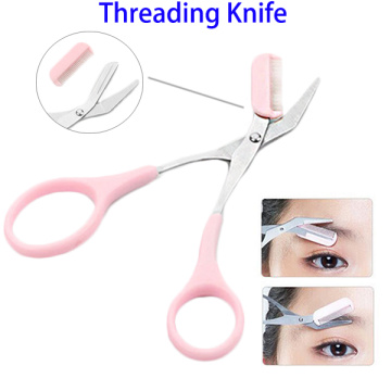 Cosmetic Makeup Tool Stainless Steel Threading Eyebrow Trimmer Eyebrow Knife for Women