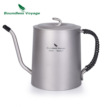 Boundless Voyage Ultralight Titanium Coffee Maker Pot for Camping