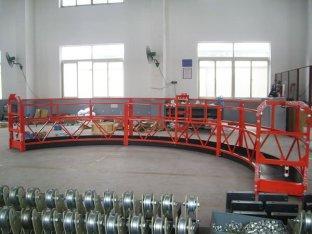 8 -10 m / min Aluminum Alloy Arc Rope Suspended Platform fo