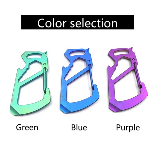 Customized Gr5 Colorful Titanium Keychain