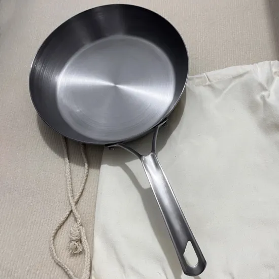 Customizable Refined Iron Frying Pan for Gas, Induction, and Ceramic Stoves