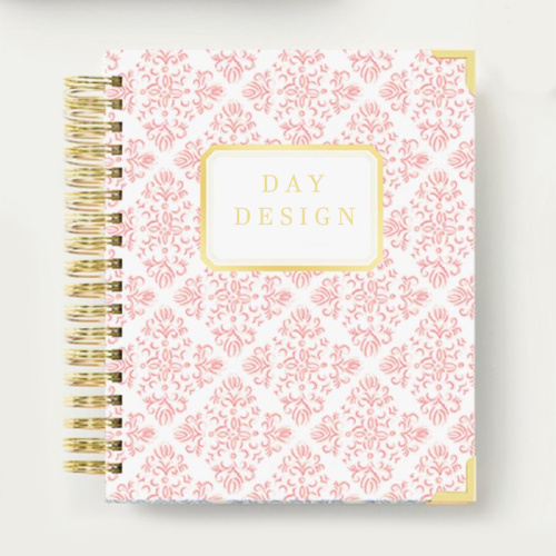 Spiral Gold Foil Notebook Journal With Planner Divider
