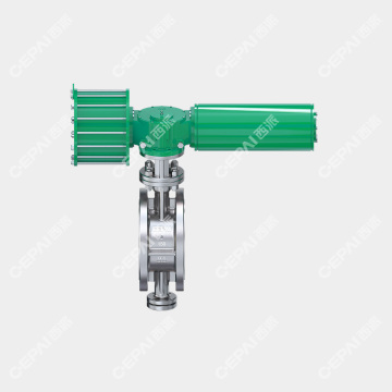 Pneumatic Flanged Triple Eccentric Butterfly Valve