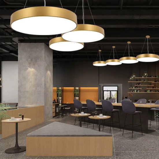 Nordic Modern Gold Hollow Circular LED Pendant Light