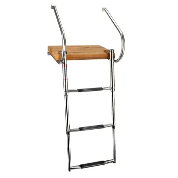 Stainless Steel Yacht with Handrails, Swimming Pool, and Telescopic Marine Boat Ladder
