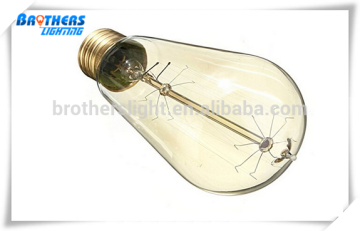 ST58 Edison Glühbirne Eichhörnchen Käfig Wolfram Filament Vintage Filament Wolfram Filament Warmes Leuchtleuchten