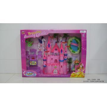 Plastic castle series with light and music for kid