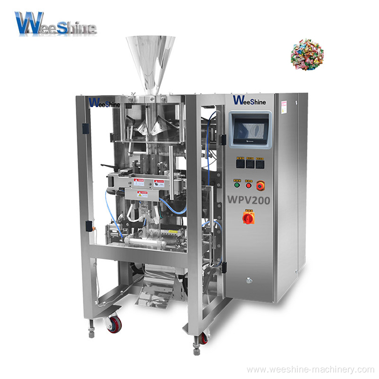 High Speed Stainless Steel 304 Automatic WPV200 Vffs Pouch Pillow Gusseted Plastic Bag Chips Packing Machine
