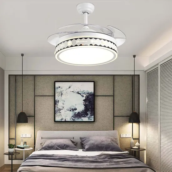 42 Inch LED Ceiling Fan Light - 220V/110V Designer Retractable Fan with Remote Control for Living Room