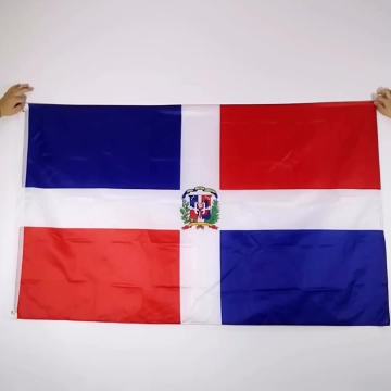 custom 3x5 Dominican flag with brass grommets