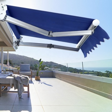 Competitive rate motorized wall hinged extendable aluminium window awning extendable outdoor retract awning
