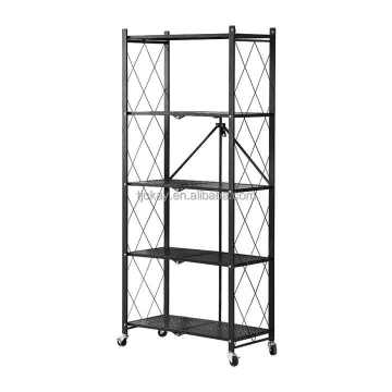 Removable Metal Storage Shelving: Easy Kitchen Movable Rack Shelf for Warehouse and Home