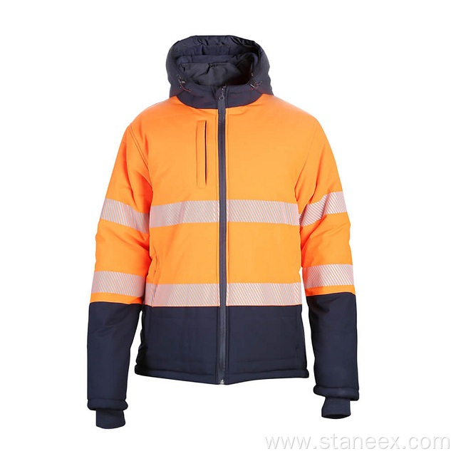 High Visibility Safety Reflective Fleece Hoodie Jacket