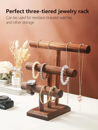 Customizable Wooden Vintage Jewelry Box for Neck Earrings