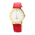 Mode en eenvoud lederen band quartz horloge (YeMinYing)