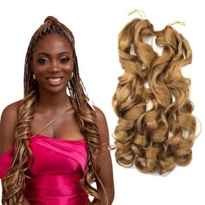 `Wholesale Wavy Braiding Hair Curly Twist Synthetic Braiding Hair Extensions For Women Wavy Braiding Hair