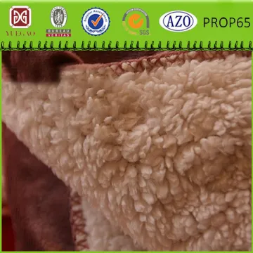 SGS high quickly mantas sherpa&microfiber fleece thick blanket Double side mink fleece blanket mink fleece blanket
