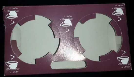 Disposable coffee paper cup holder with 2 cups