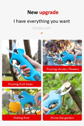 Cordless battery powered pruner shears electric