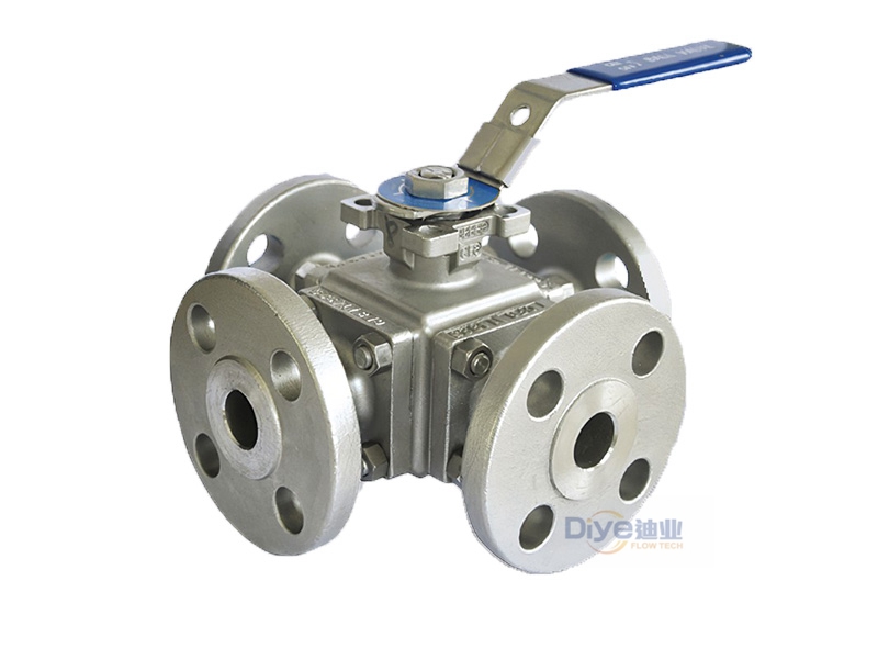 stainless steel Three Way Flange Ball Valve