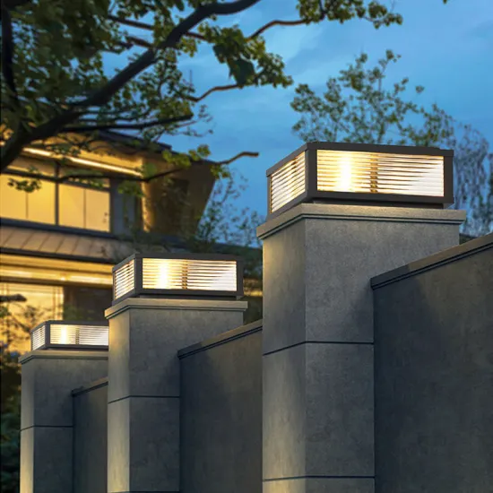 Modern Waterproof Square Fence Post Solar Pillar Light