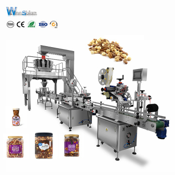 Automatic Nut Bottle Can Jar Filling Packing Machine