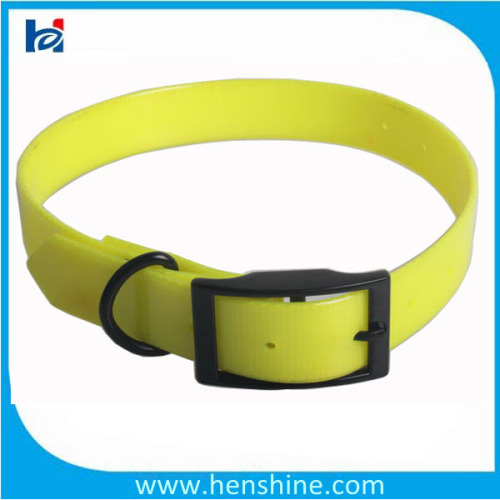 Fluo yellow TPU hunting dog collar