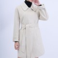 Women's Classic Lapel Belted Long Coat