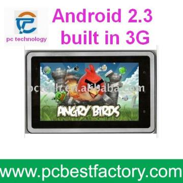 2011 hottest android 2.3 built in 3G capacitive touch  tablet pc
