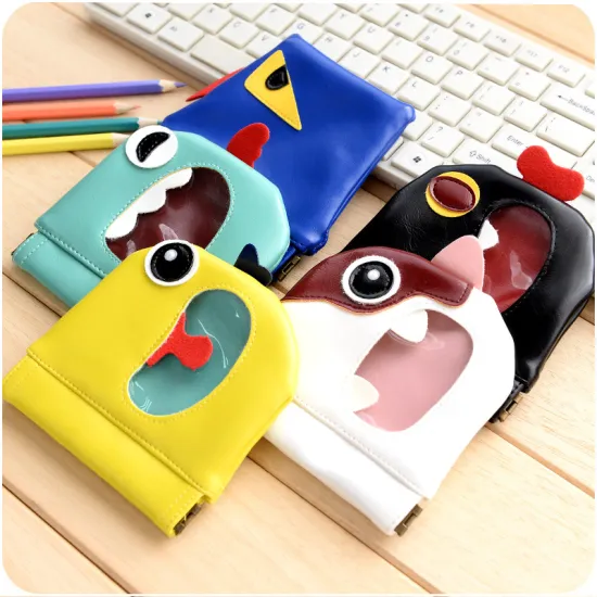 Q1105 Cute little monster zero travel wallet